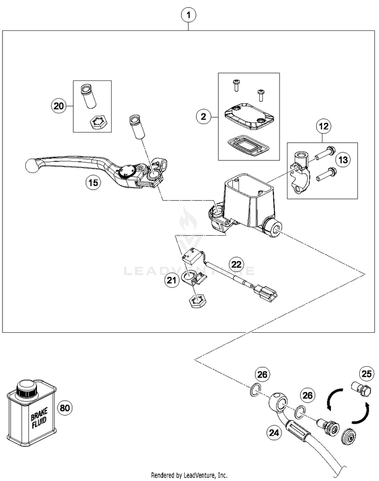 Front Brake Control 701 SUPERMOTO CHASSIS - 2018 Schematic