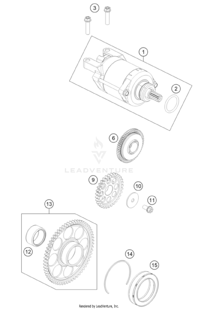 Electric Starter FX 350 ENGINE - 2025 Schematic