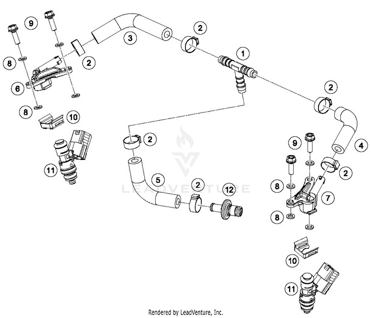 Fuel Distributor TE 250i ENGINE - 2019 Schematic
