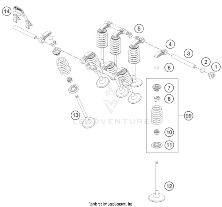 Valve Drive 801 Svartpilen ENGINE - 2024 Schematic