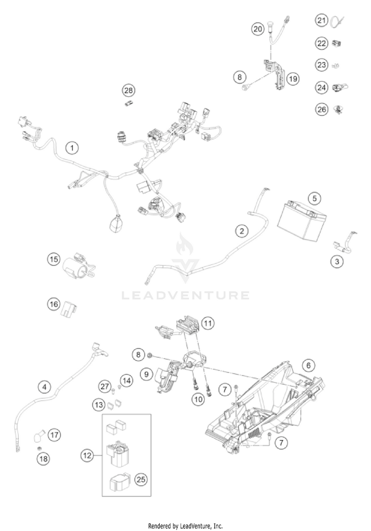 Wiring Harness FC 450 CHASSIS - 2022 Schematic