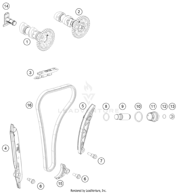 Timing Drive FX 350 ENGINE - 2023 Schematic