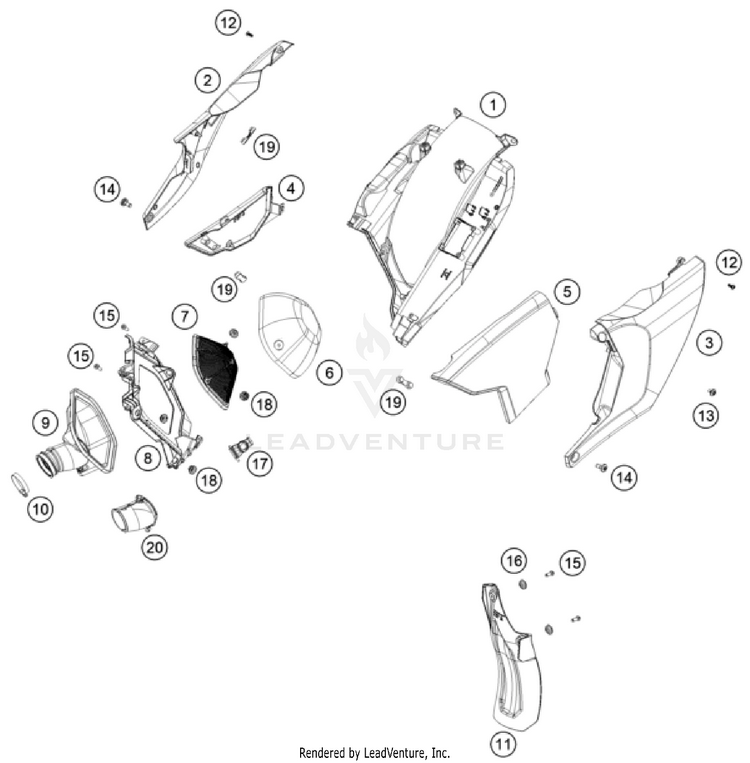 Air Filter FC 250 CHASSIS - 2023 Schematic