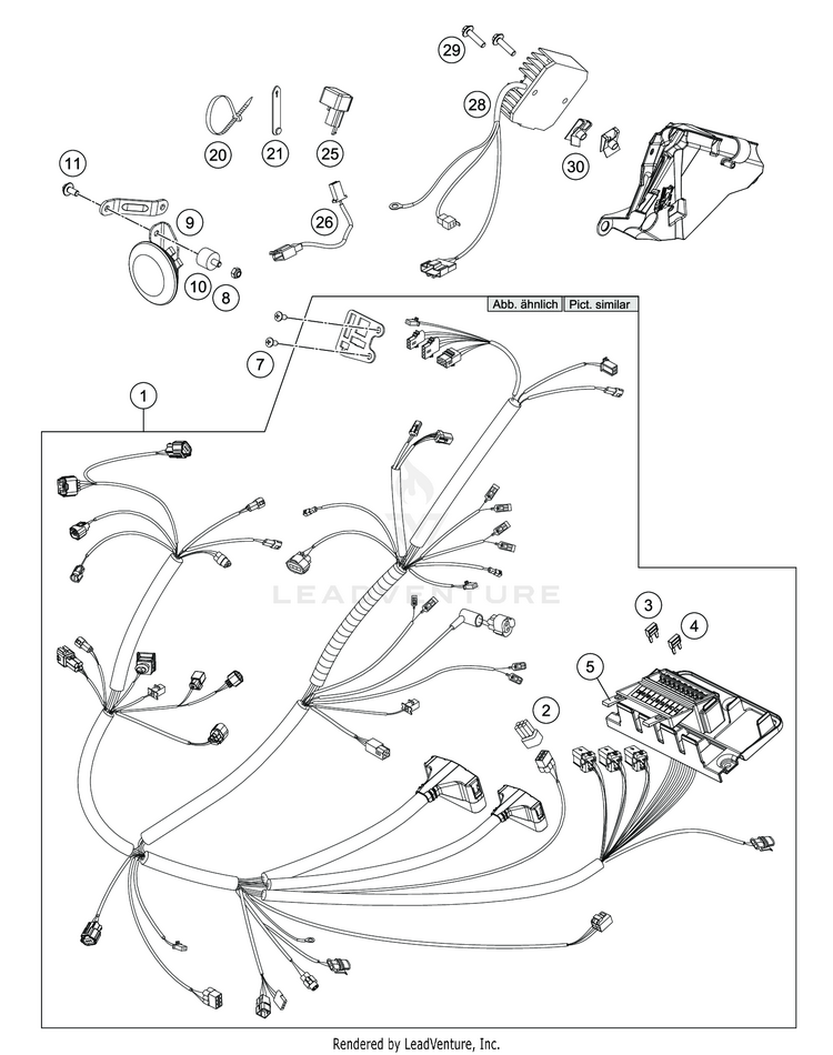Wiring Harness 701 ENDURO CHASSIS - 2019 Schematic