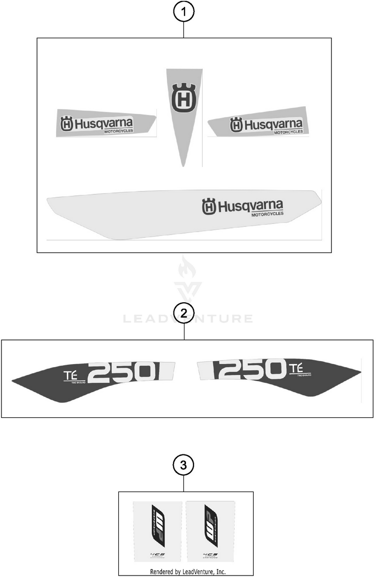 Decal TE 250 CHASSIS - 2015 Schematic