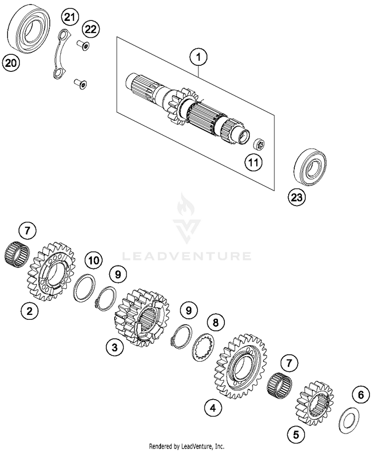 Transmission I - Main Shaft FE 501 ENGINE - 2018 Schematic