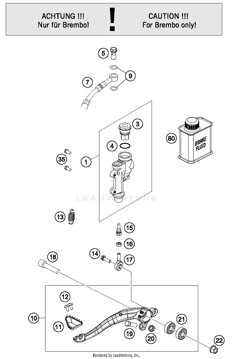 Rear Brake Control FC 450 CHASSIS - 2019 Schematic
