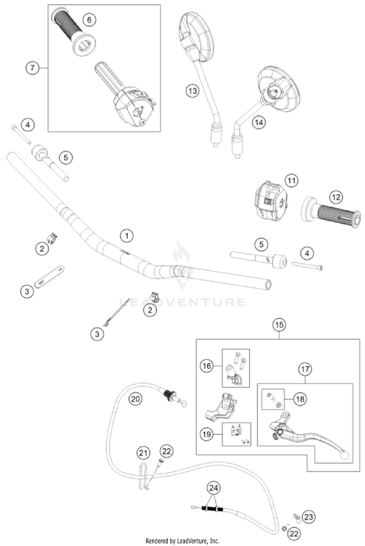 Handlebar, Controls VITPILEN 801 - col.2 CHASSIS - 2025 Schematic