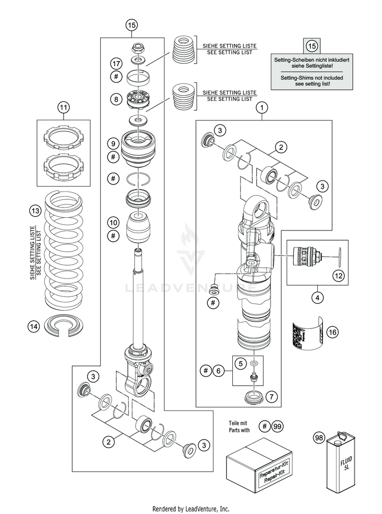 Shock Absorber Disassembled TC 65 CHASSIS - 2020 Schematic