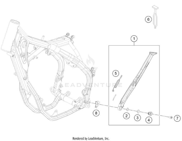 Side / Center Stand TX 300 CHASSIS - 2023 Schematic