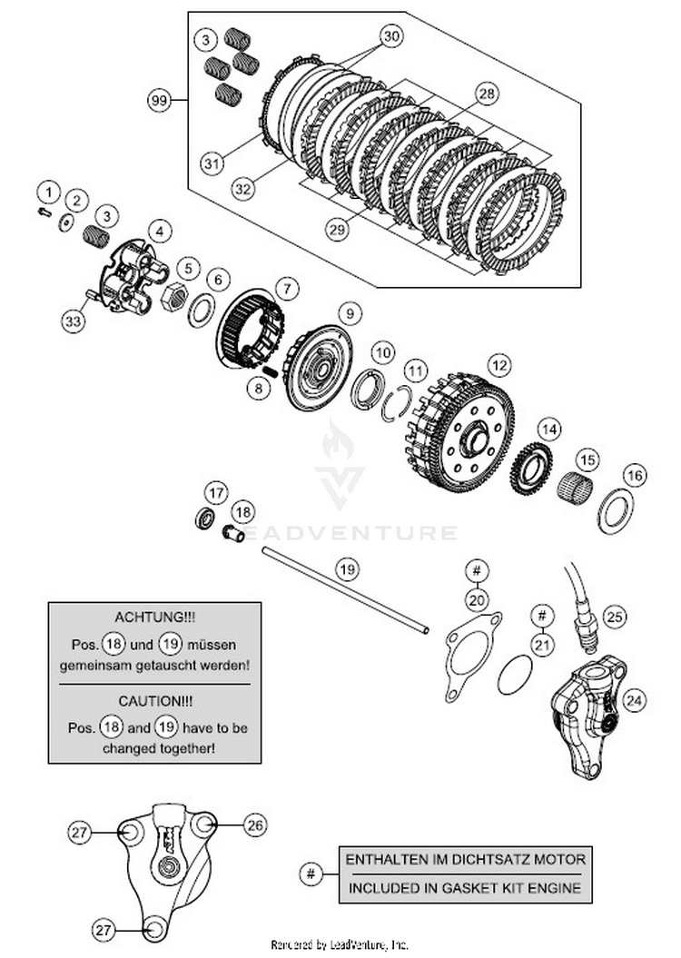 Clutch 701 VITPILEN ENGINE - 2018 Schematic