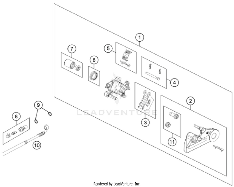 Rear Brake Caliper Schematic