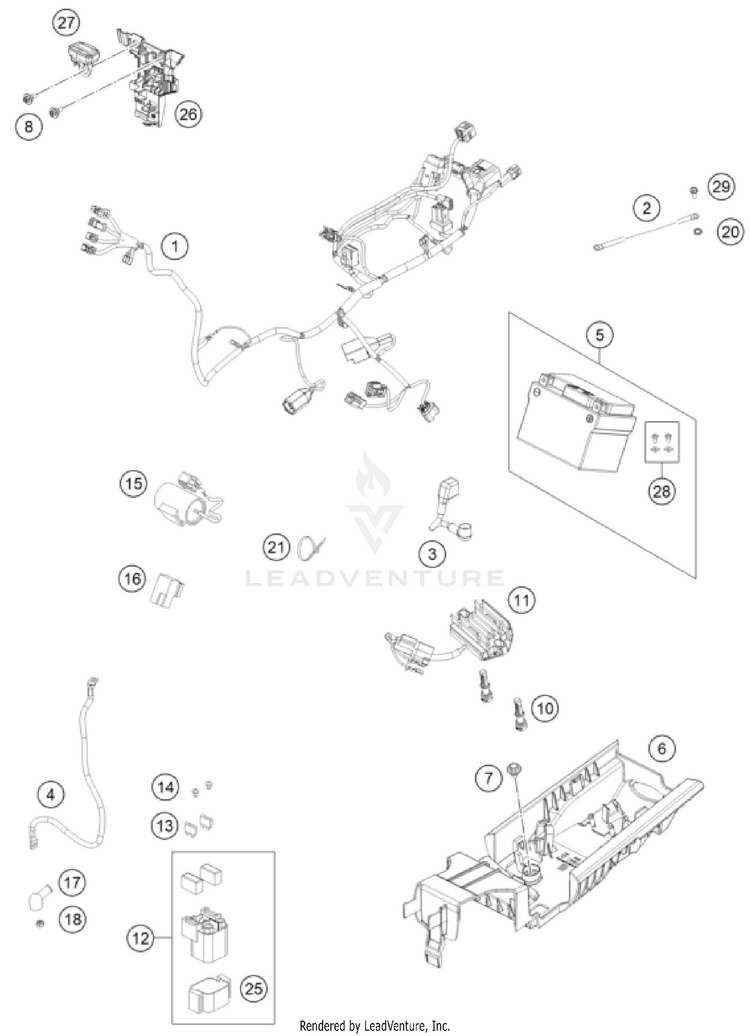 Wiring Harness FC 450 ROCKSTAR EDITION CHASSIS - 2024 Schematic