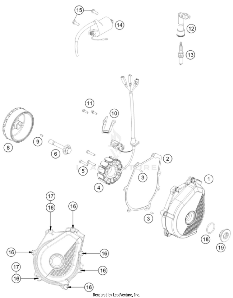 Ignition System FE 450 US ENGINE - 2025 Schematic