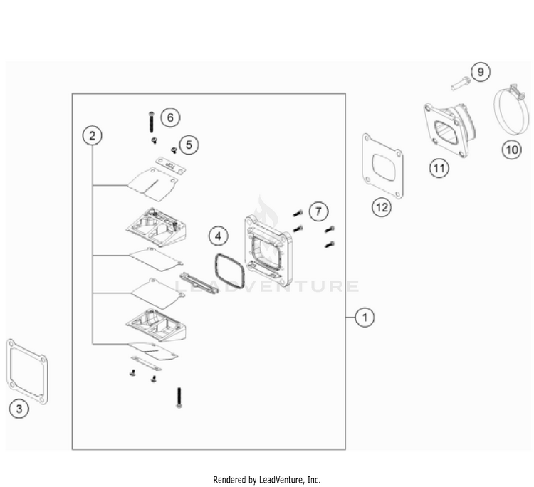 Reed Valve Case TC 250 Engine - 2022 Schematic