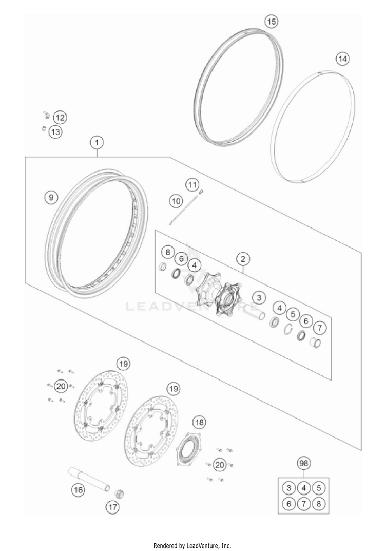Front Wheel NORDEN 901 US CHASSIS - 2022 Schematic