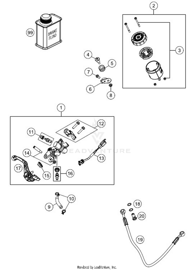 Front Brake Control 701 VITPILEN CHASSIS - 2018 Schematic