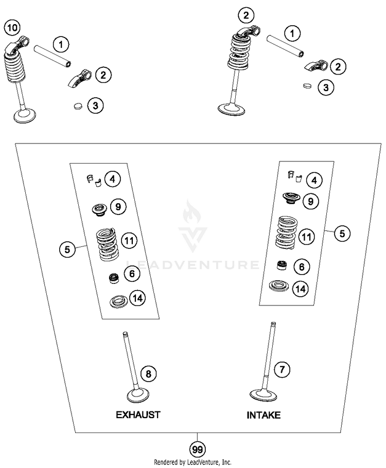 Valve Drive FC 350 ENGINE - 2016 Schematic