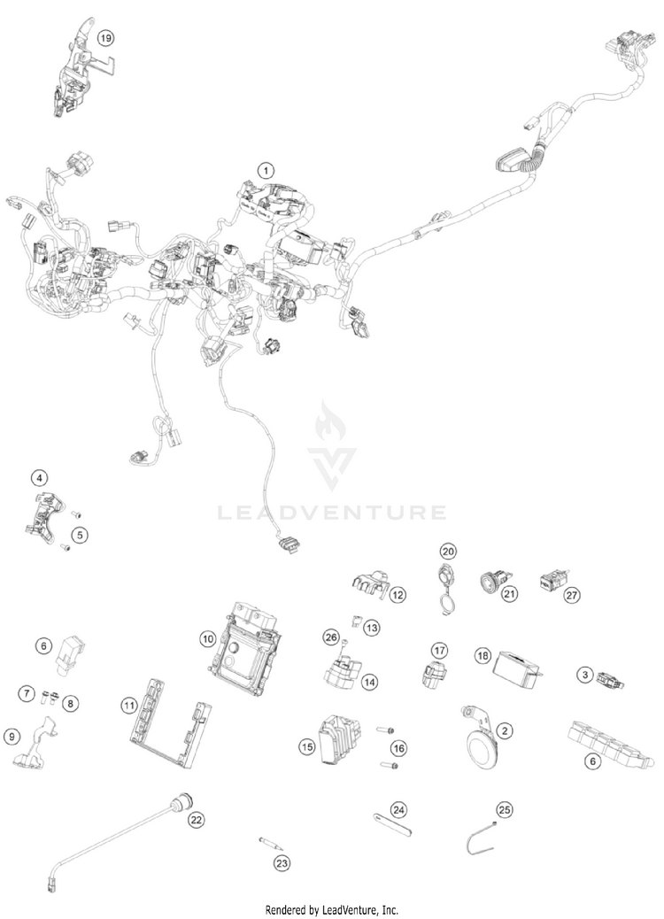 Wiring Harness NORDEN 901 CHASSIS - 2024 Schematic