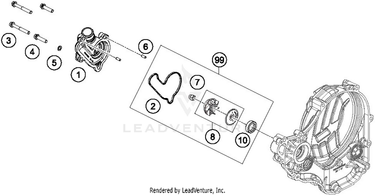Water Pump FC 250 ENGINE - 2019 Schematic