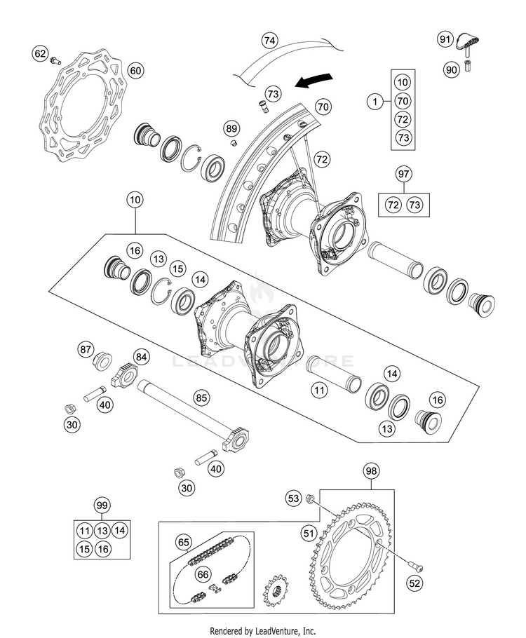Rear Wheel TC 85 19 16 CHASSIS - 2018 Schematic