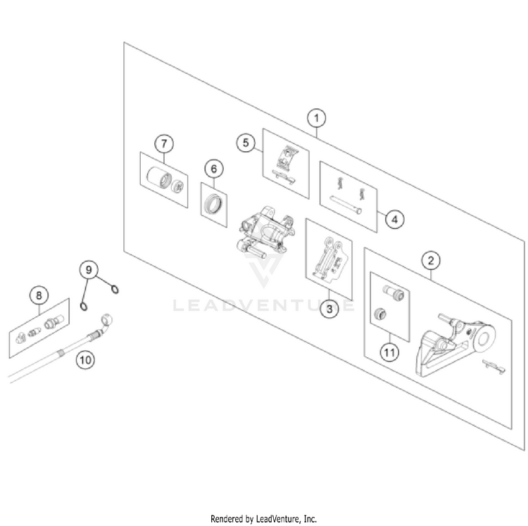Rear Brake Caliper Schematic