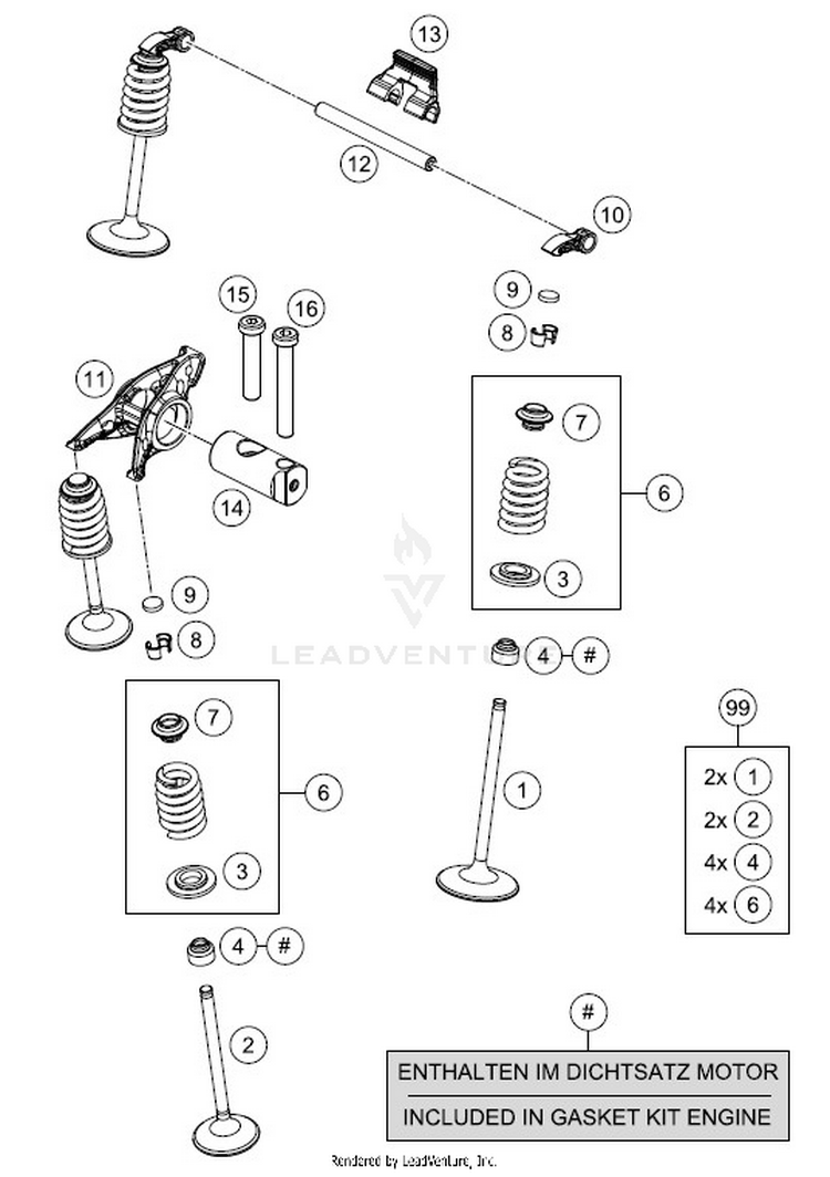 Valve Drive 701 VITPILEN ENGINE - 2018 Schematic