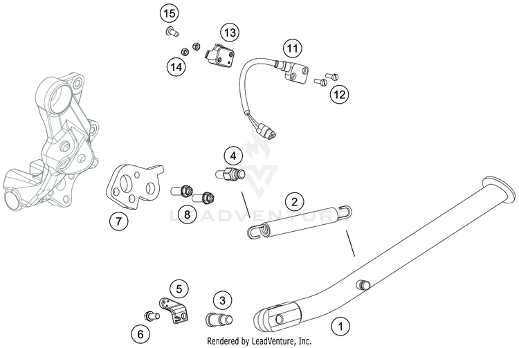 Side / Center Stand 701 SUPERMOTO CHASSIS - 2019 Schematic