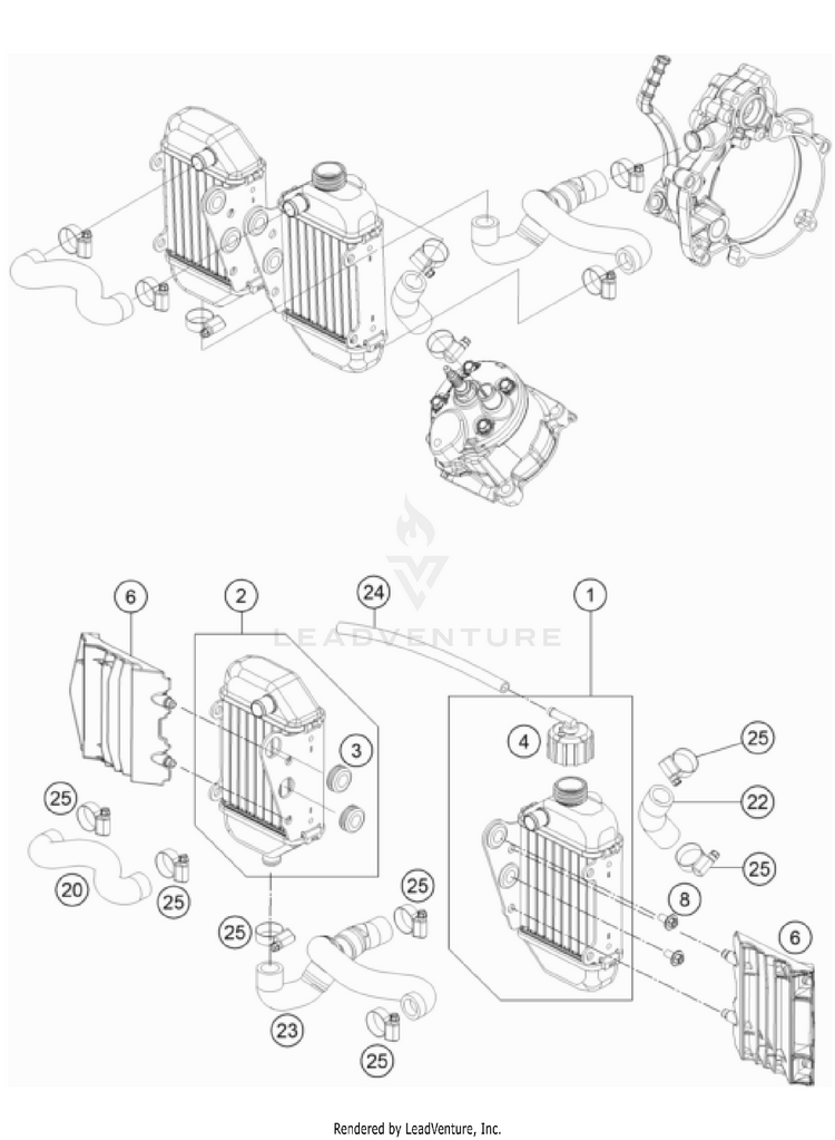 Cooling System TC 50 Mini Engine - 2023 Schematic