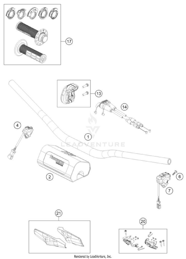 Handlebar, Controls FE 450 CHASSIS - 2025 Schematic