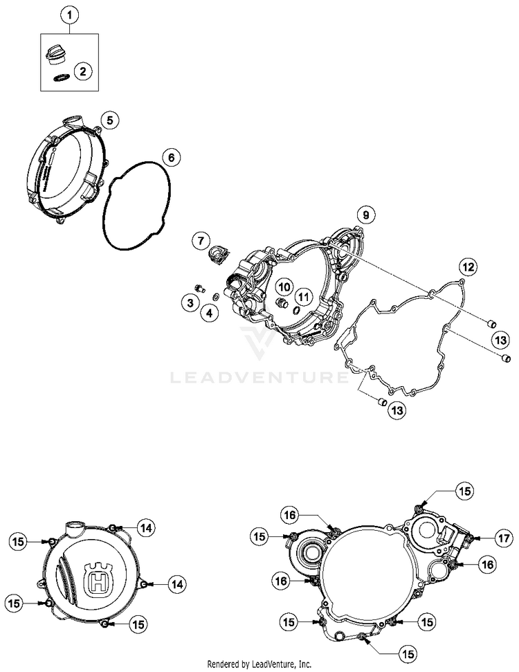 Clutch Cover TC 125 ENGINE - 2016 Schematic