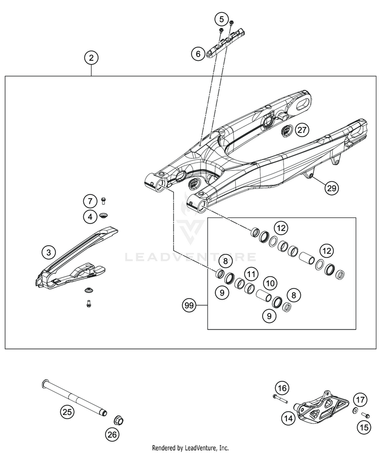 Swing Arm FC 450 CHASSIS - 2020 Schematic