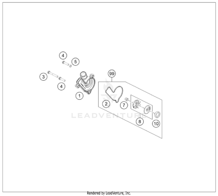 Water Pump FC 350 ENGINE - 2025 Schematic