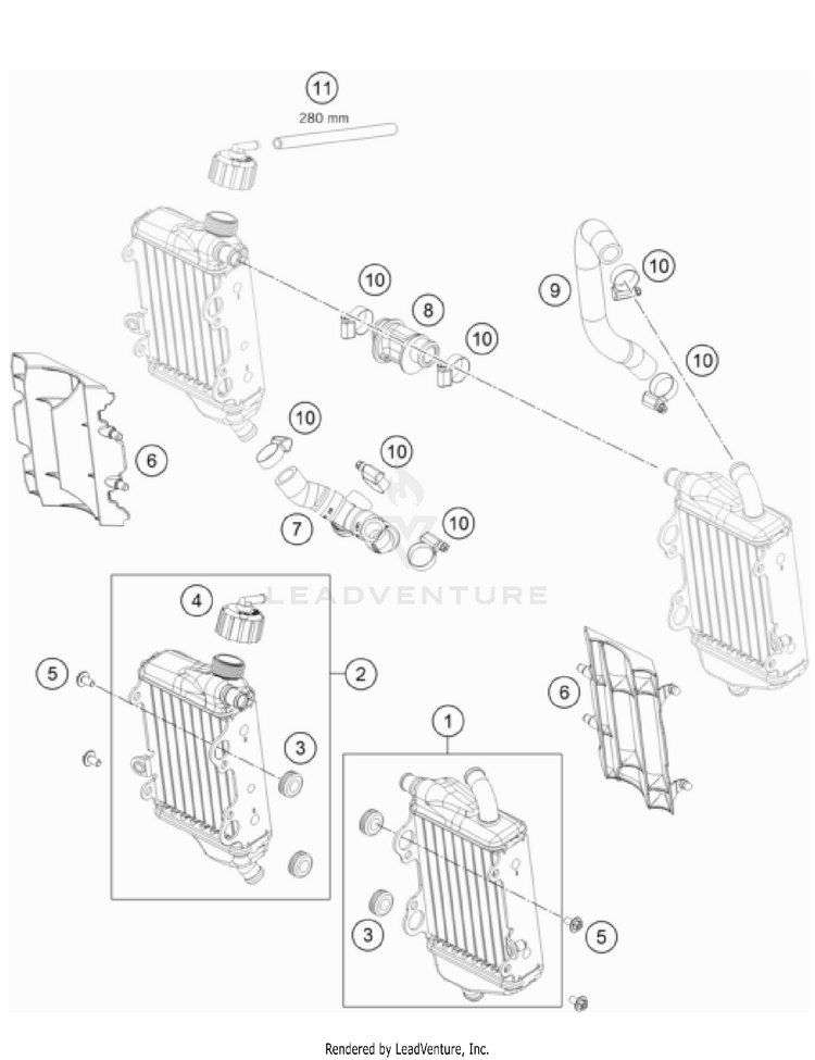 Cooling System TC 65 Engine - 2022 Schematic