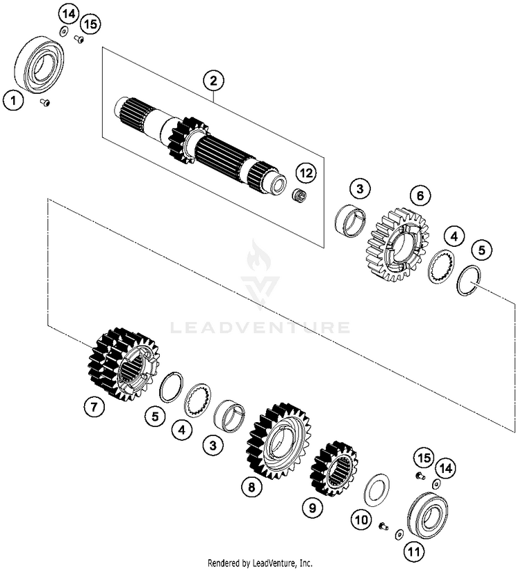 Transmission I - Main Shaft Schematic