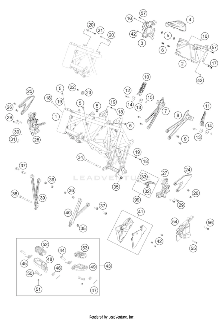 Frame 701 ENDURO US CHASSIS - 2022 Schematic