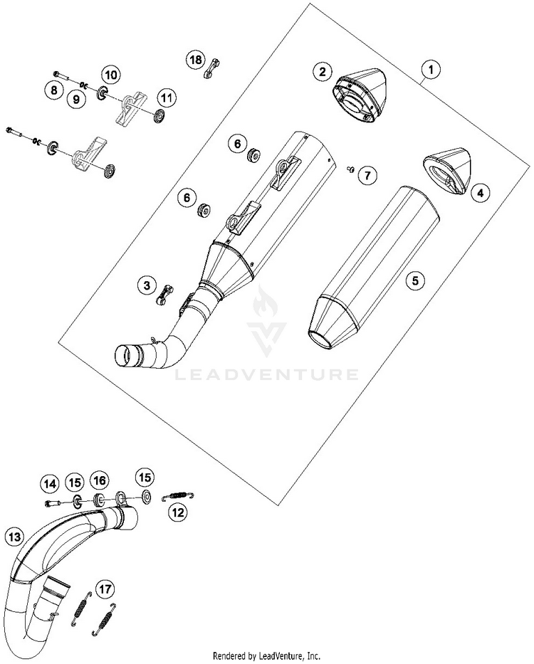 Exhaust System FC 250 CHASSIS - 2019 Schematic
