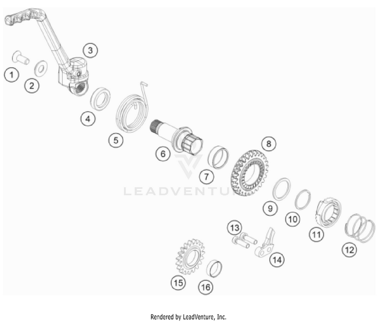 Kick Starter TC 85 ENGINE - 2024 Schematic