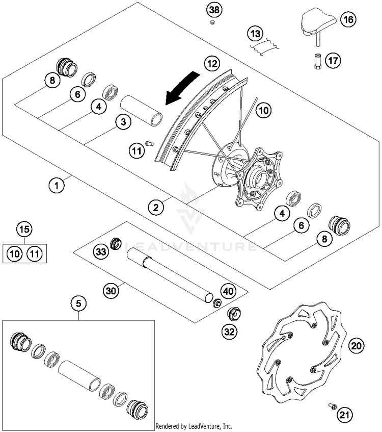 Front Wheel FC 250 CHASSIS - 2015 Schematic