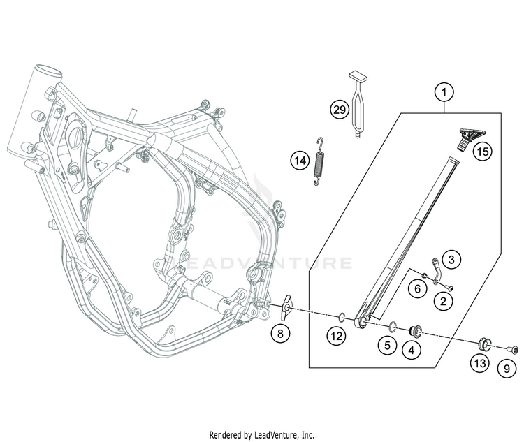 Side / Center Stand FE 350s CHASSIS - 2020 Schematic