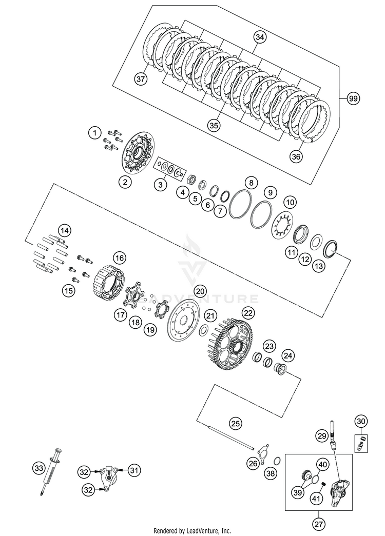 Clutch FS 450 ENGINE - 2020 Schematic
