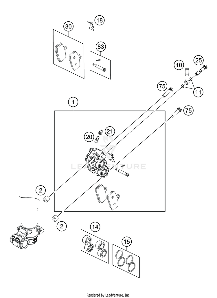 Front Brake Caliper TC 85 17 14 CHASSIS - 2020 Schematic