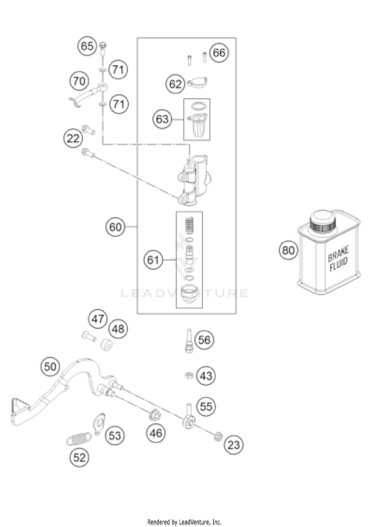 Rear Brake Control TC 50 EU CHASSIS - 2022 Schematic