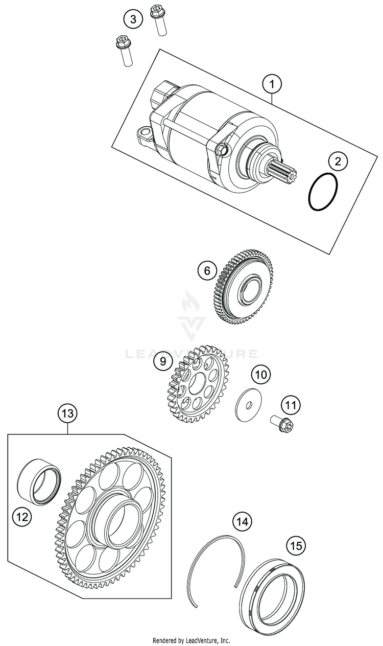 Electric Starter FE 350s ENGINE - 2020 Schematic