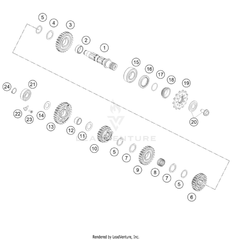 Transmission Ii - Countershaft FC 350 ENGINE - 2025 Schematic