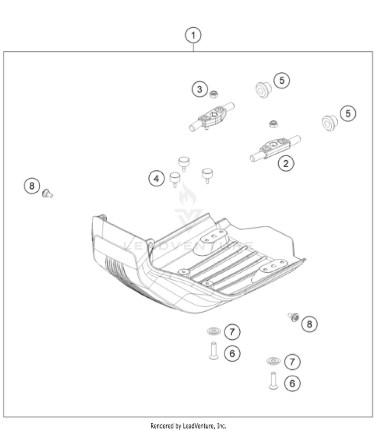 Engine Guard 701 ENDURO US CHASSIS - 2024 Schematic