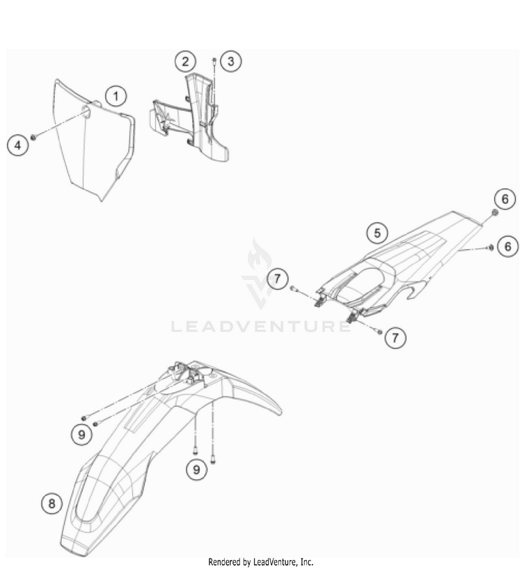 Mask, Fenders FX 450 CHASSIS - 2022 Schematic