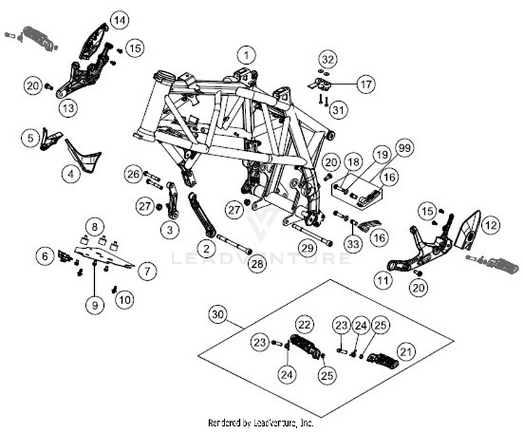 Frame 701 VITPILEN CHASSIS - 2018 Schematic