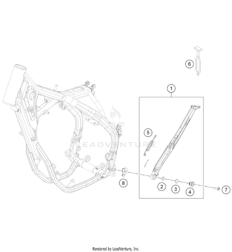 Side / Center Stand FX 450 CHASSIS - 2024 Schematic