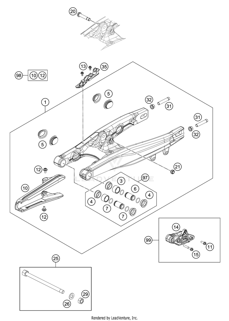 Swing Arm TC 65 CHASSIS - 2021 Schematic